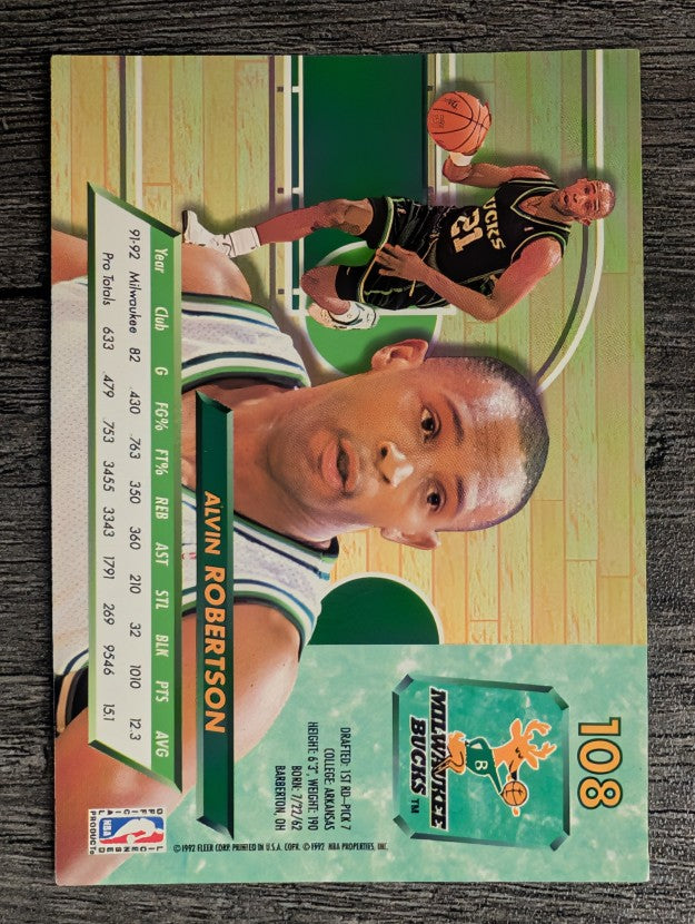 1992-93 Ultra #108 Alvin Robertson