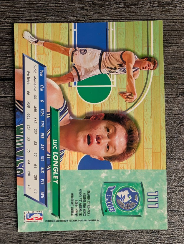 1992-93 Ultra #111 Luc Longley