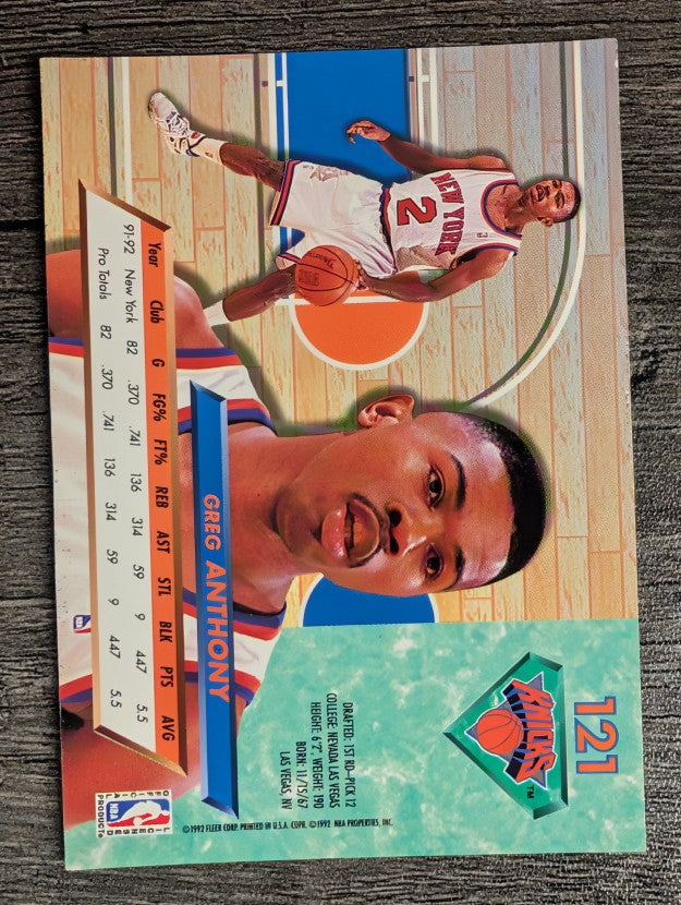 1992-93 Ultra #121 Greg Anthony