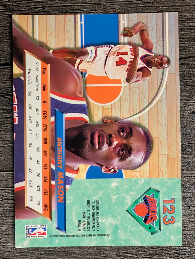 1992-93 Ultra #123 Anthony Mason
