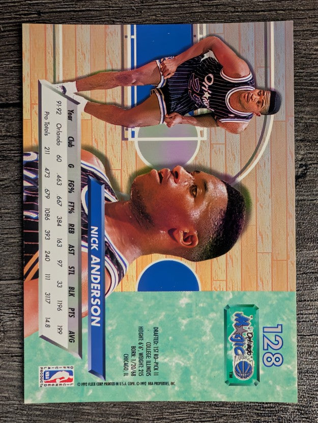 1992-93 Ultra #128 Nick Anderson