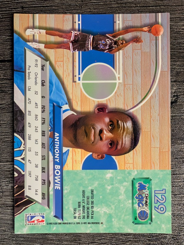 1992-93 Ultra #129 Anthony Bowie