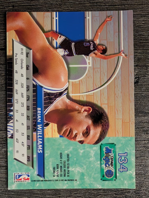 1992-93 Ultra #134 Brian Williams