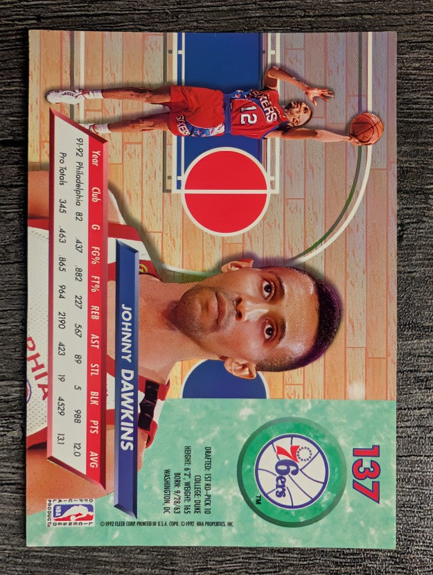 1992-93 Ultra #137 Johnny Dawkins