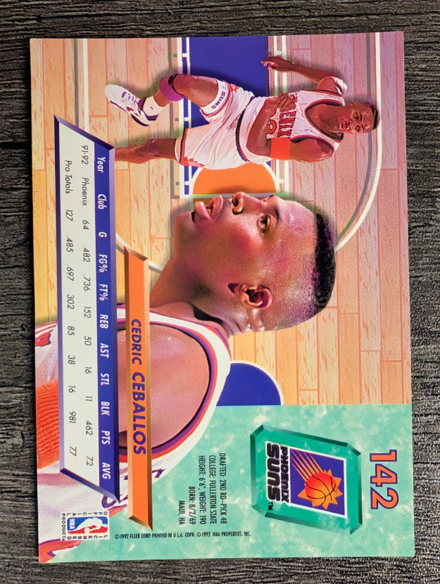 1992-93 Ultra #142 Cedric Ceballos