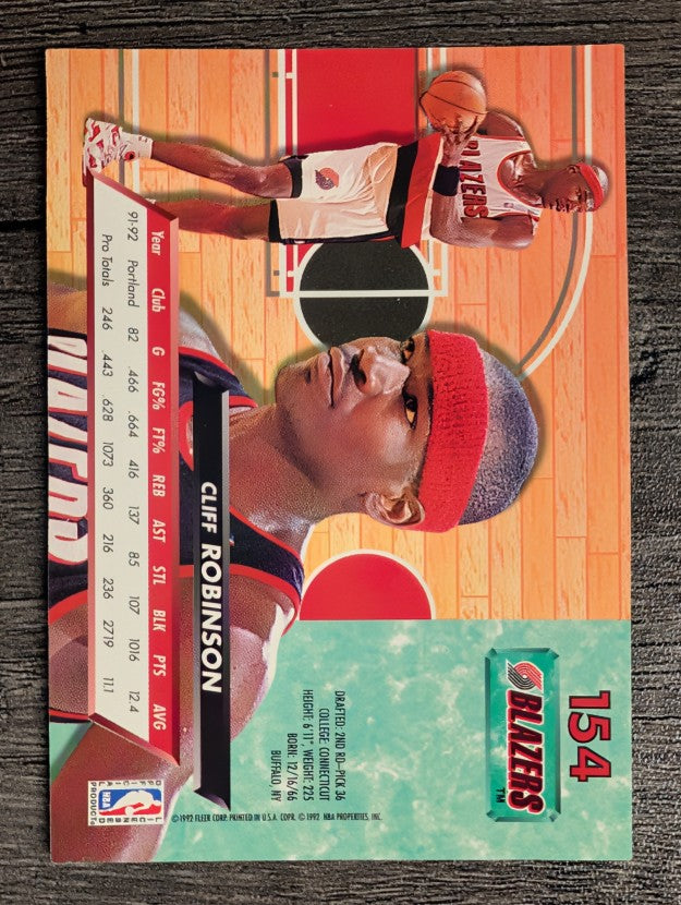 1992-93 Ultra #154 Clifford Robinson