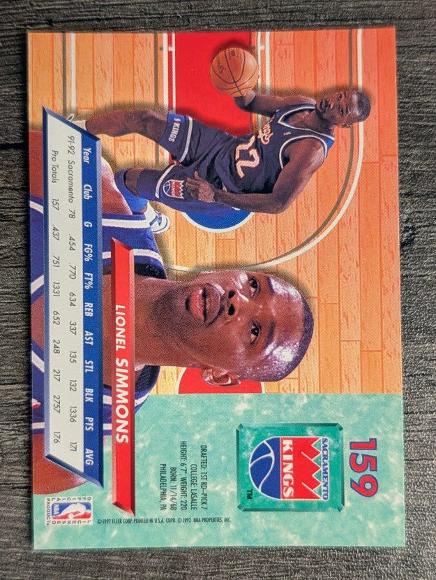 1992-93 Ultra #159 Lionel Simmons