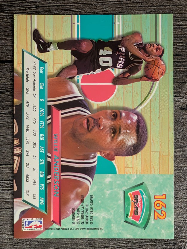 1992-93 Ultra #162 Willie Anderson