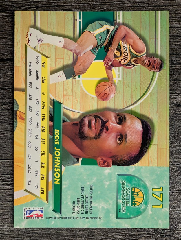 1992-93 Ultra #171 Eddie Johnson