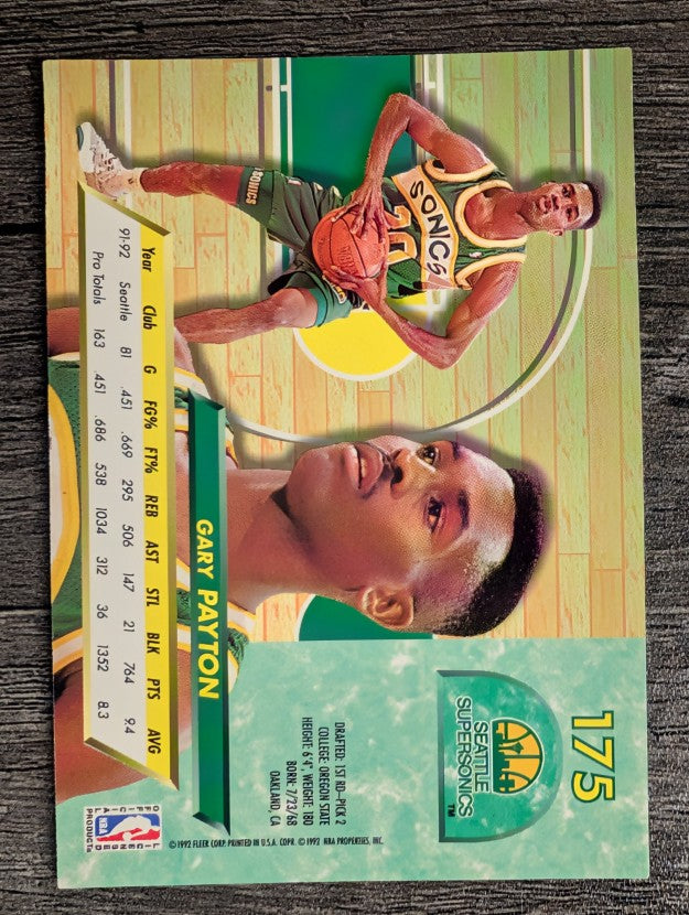 1992-93 Ultra #175 Gary Payton