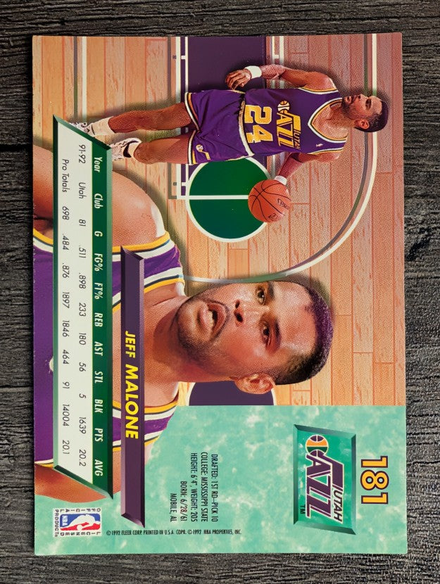 1992-93 Ultra #181 Jeff Malone
