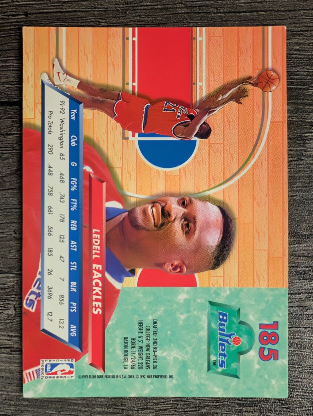 1992-93 Ultra #185 Ledell Eackles