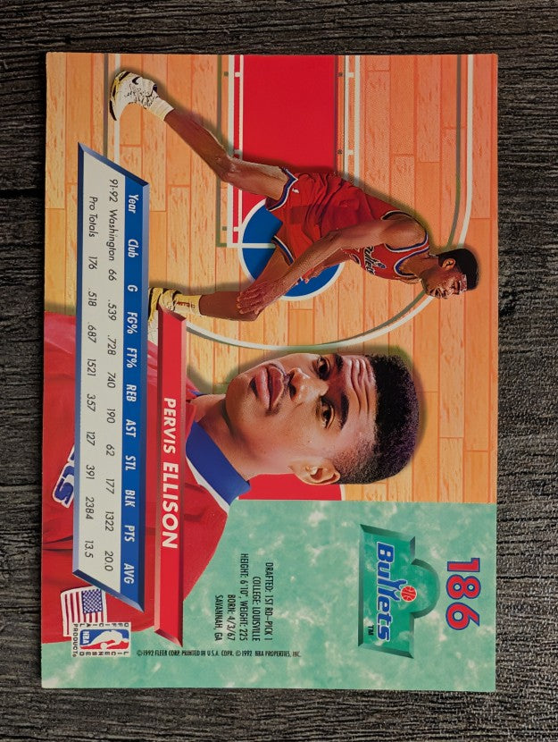 1992-93 Ultra #186 Pervis Ellison
