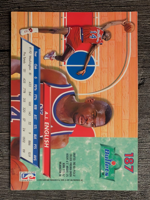 1992-93 Ultra #187 A.J. English
