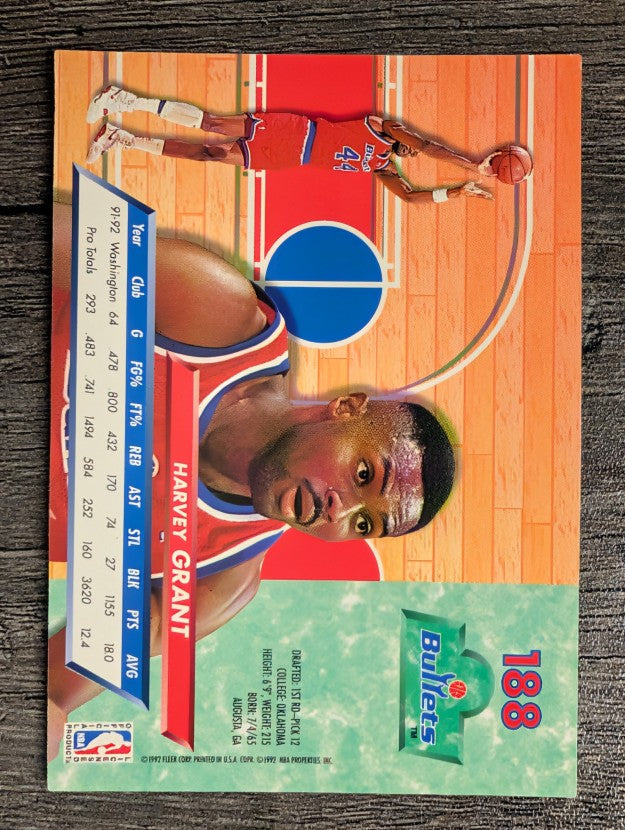 1992-93 Ultra #188 Harvey Grant