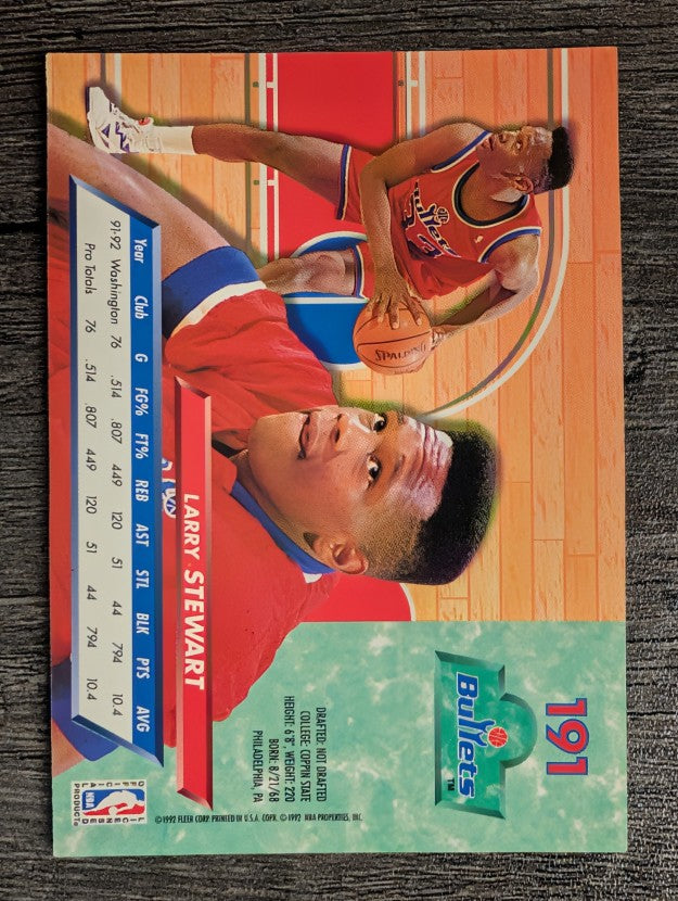 1992-93 Ultra #191 Larry Stewart
