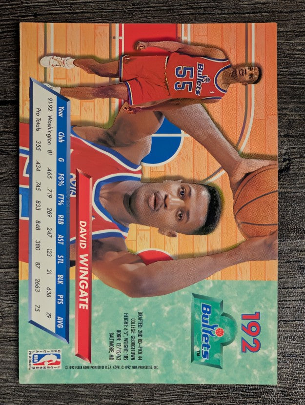 1992-93 Ultra #192 David Wingate