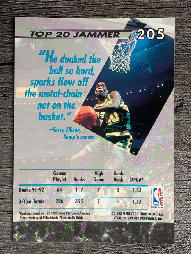 1992-93 Ultra #205 Shawn Kemp JS
