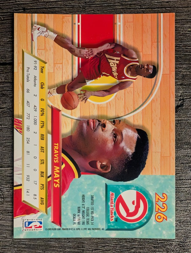 1992-93 Ultra #226 Travis Mays