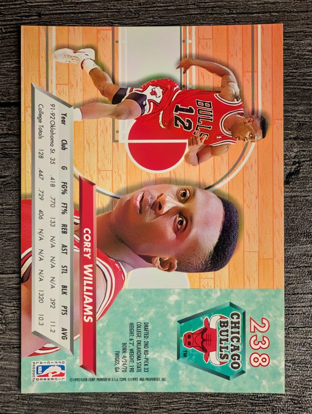 1992-93 Ultra #238 Corey Williams RC