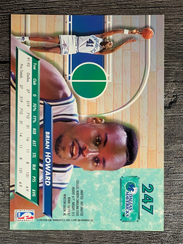 1992-93 Ultra #247 Brian Howard RC