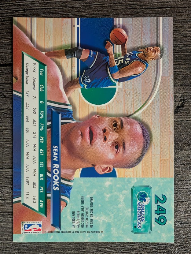 1992-93 Ultra #249 Sean Rooks RC