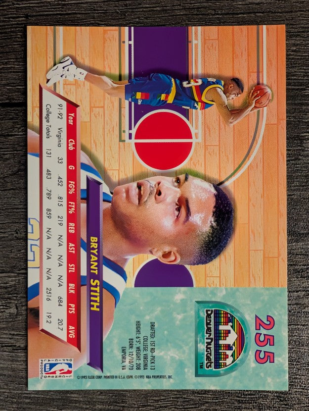 1992-93 Ultra #255 Bryant Stith RC