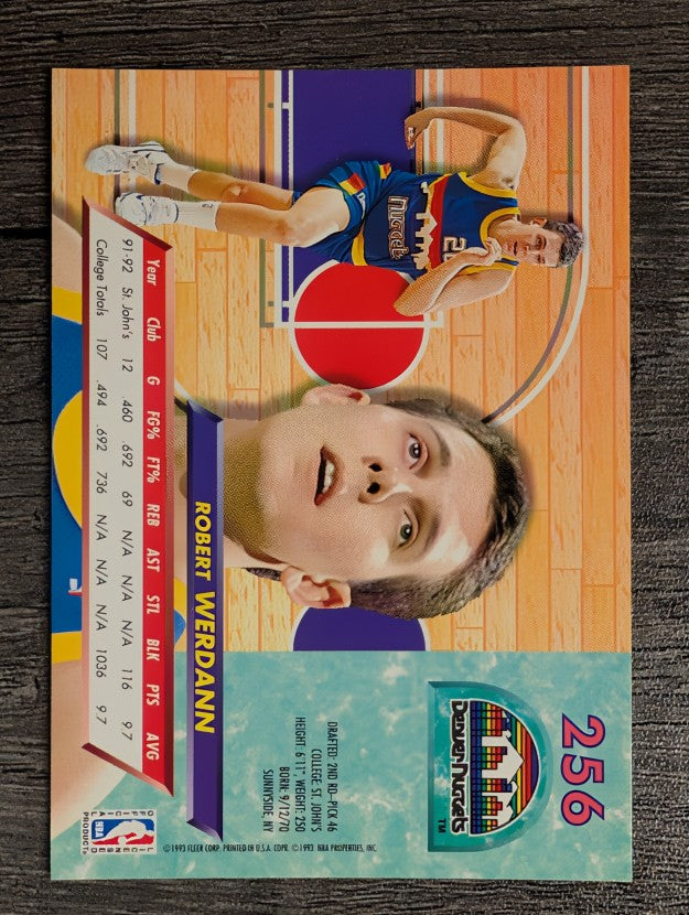 1992-93 Ultra #256 Robert Werdann RC