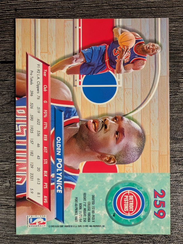1992-93 Ultra #259 Olden Polynice