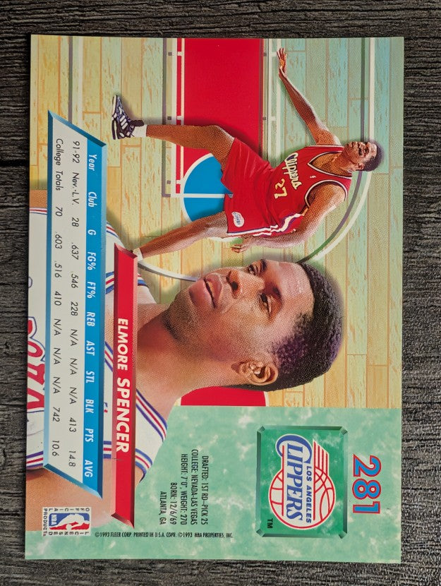 1992-93 Ultra #281 Elmore Spencer RC