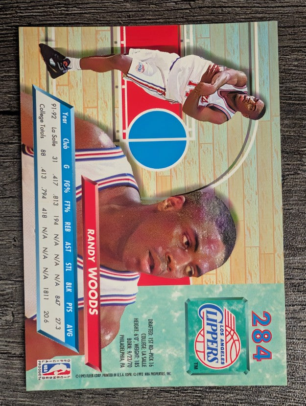 1992-93 Ultra #284 Randy Woods RC