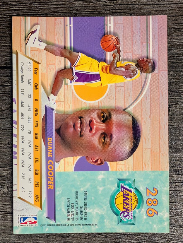 1992-93 Ultra #286 Duane Cooper RC