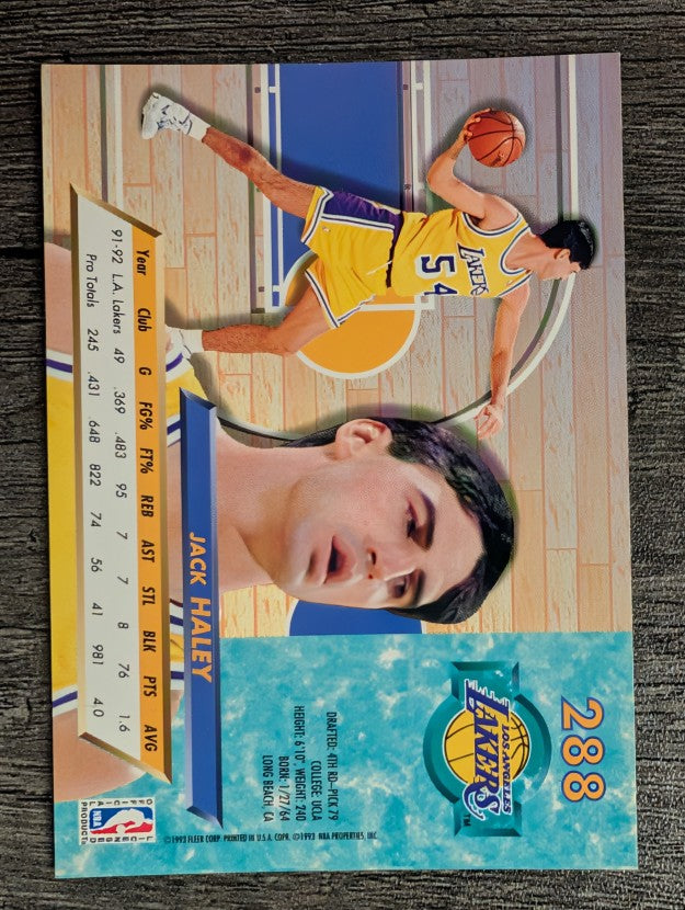 1992-93 Ultra #288 Jack Haley