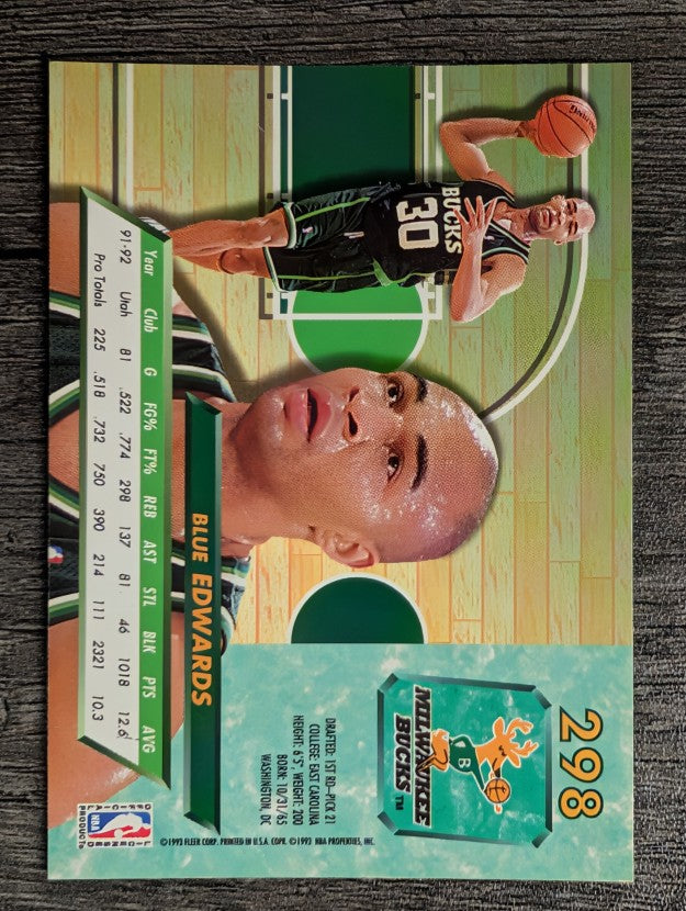 1992-93 Ultra #298 Blue Edwards