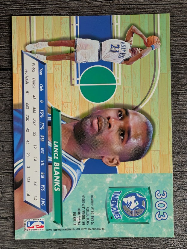 1992-93 Ultra #303 Lance Blanks