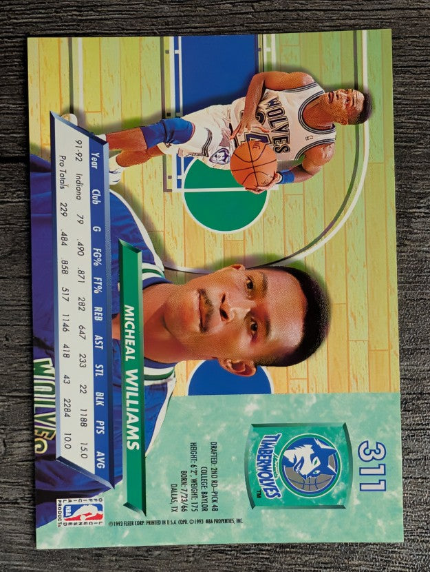 1992-93 Ultra #311 Micheal Williams