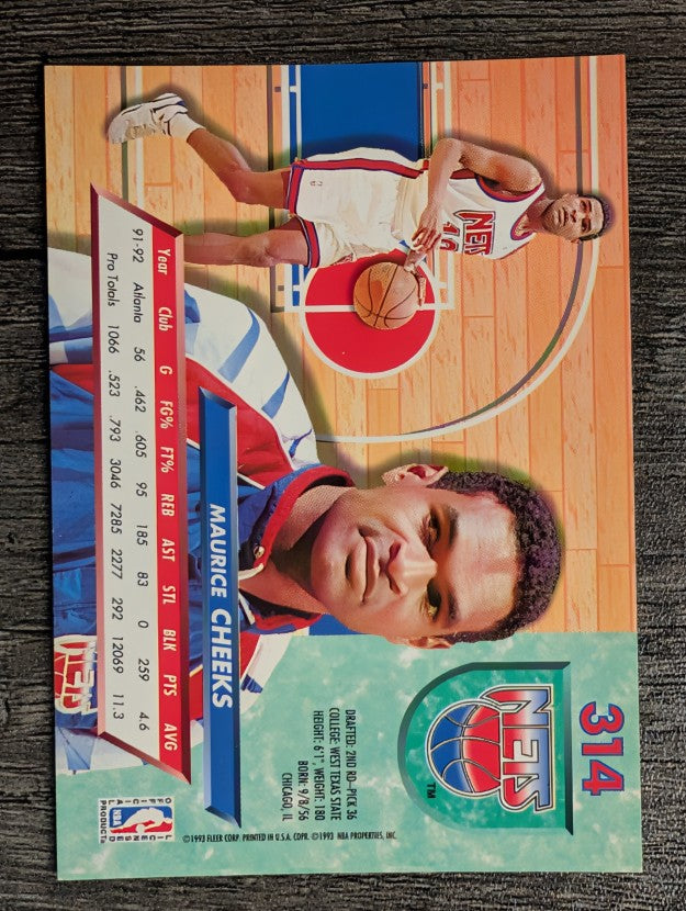 1992-93 Ultra #314 Maurice Cheeks