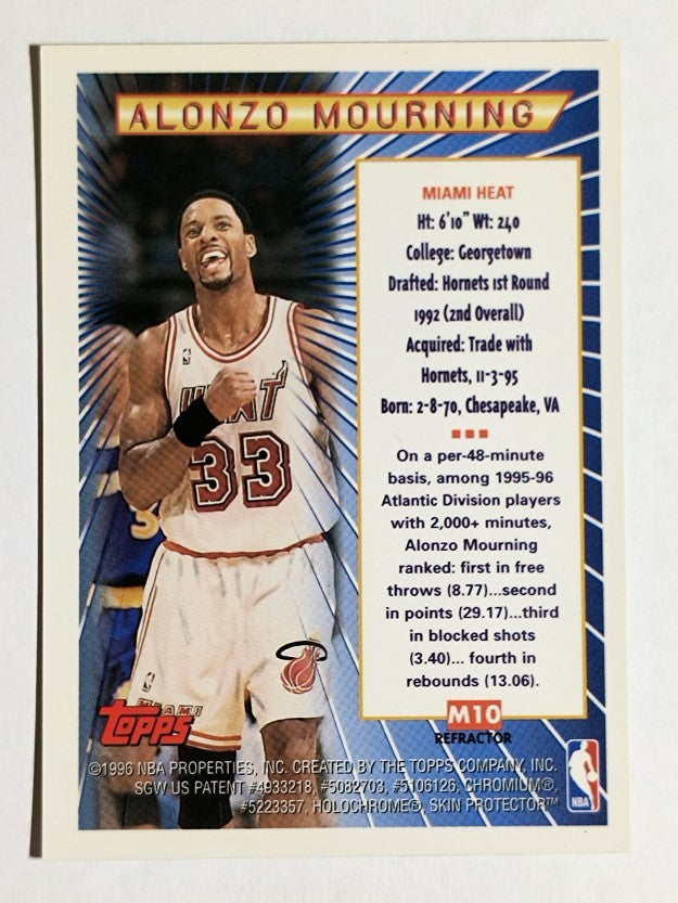 1996-97 Topps Super Team NBA Finals #M10 Alonzo Mourning