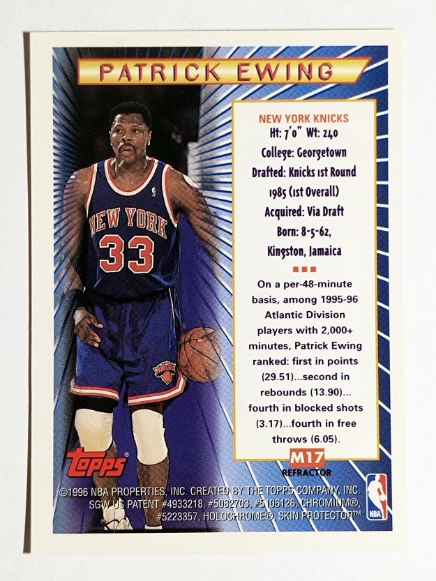 1996-97 Topps Super Team NBA Finals #M17 Patrick Ewing