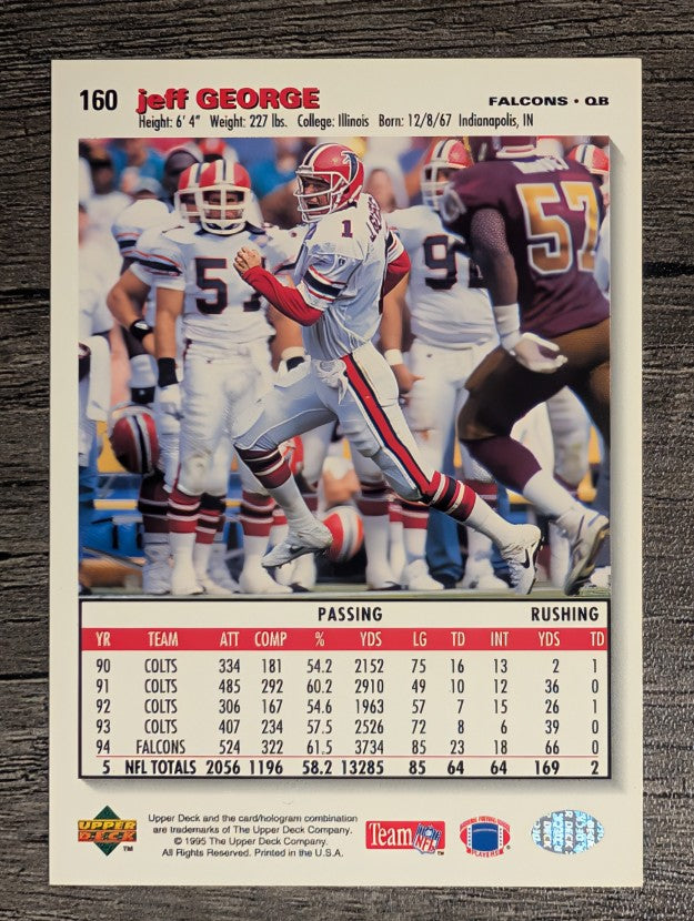 1995 Collector's Choice #160 Jeff George