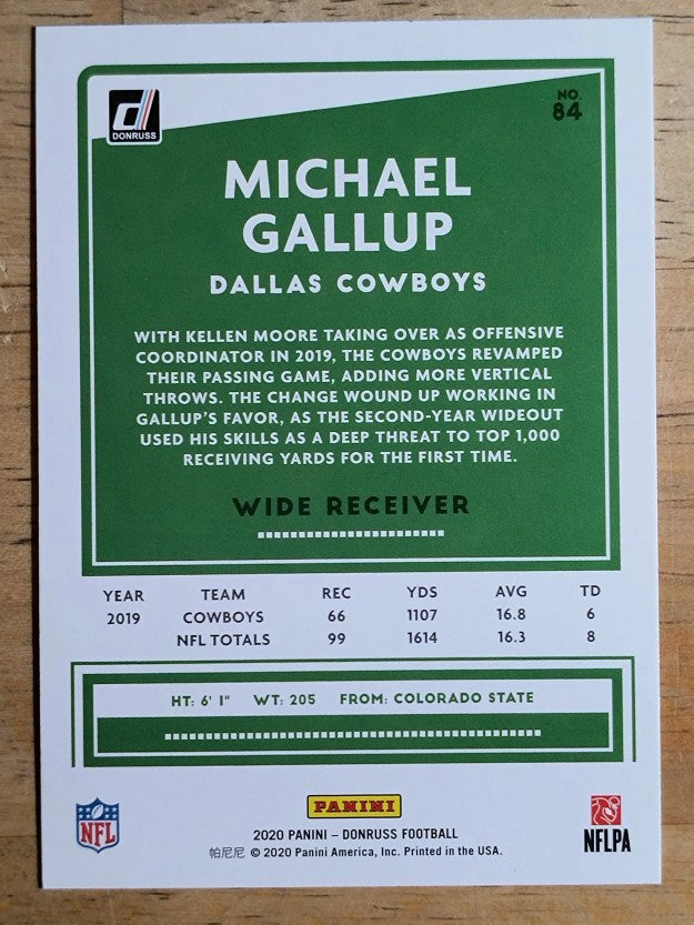 2020 Donruss #84 Michael Gallup
