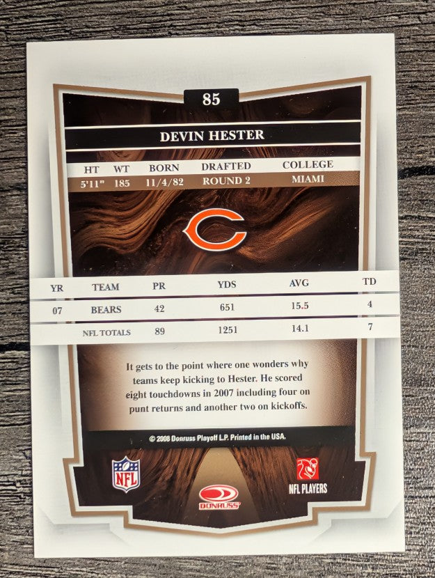 2008 Donruss Classics #85 Devin Hester