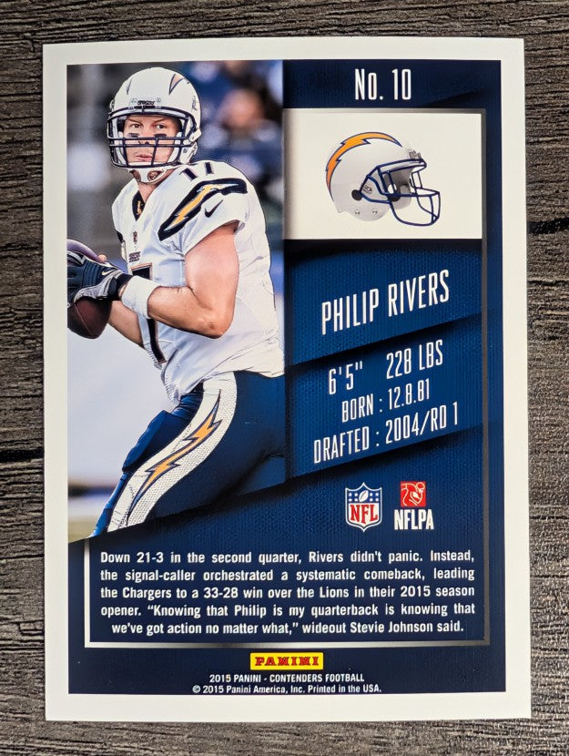 2015 Panini Contenders #10 Philip Rivers