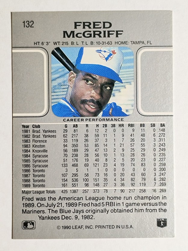 1990 Leaf #132 Fred McGriff