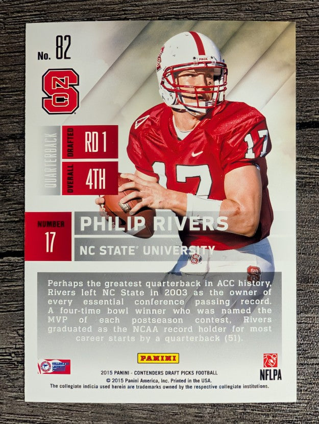 2015 Panini Contenders Draft Picks #82 Philip Rivers
