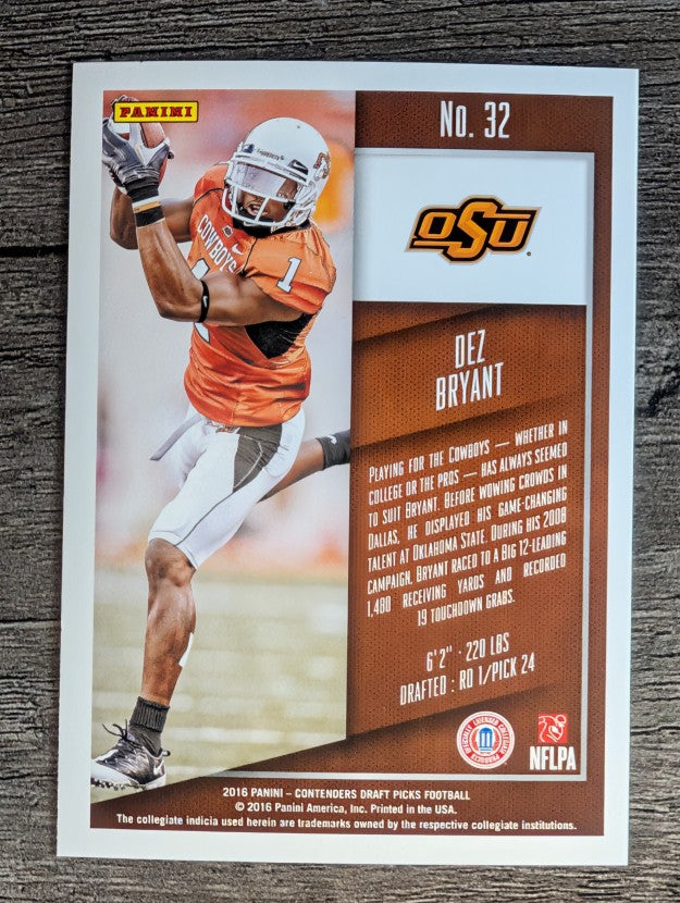 2016 Panini Contenders Draft Picks #32 Dez Bryant