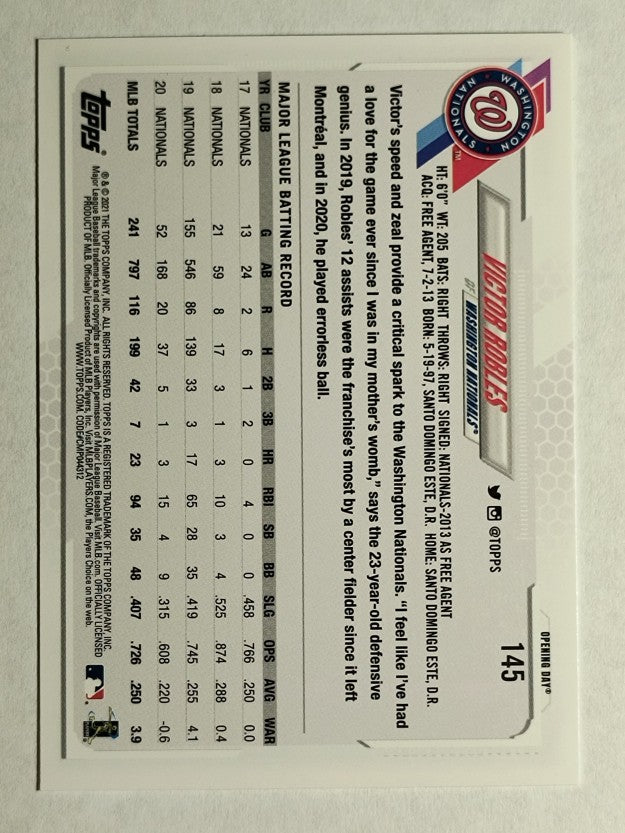 2021 Topps Opening Day #145 Victor Robles