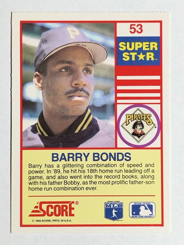 1990 Score 100 Superstars #53 Barry Bonds