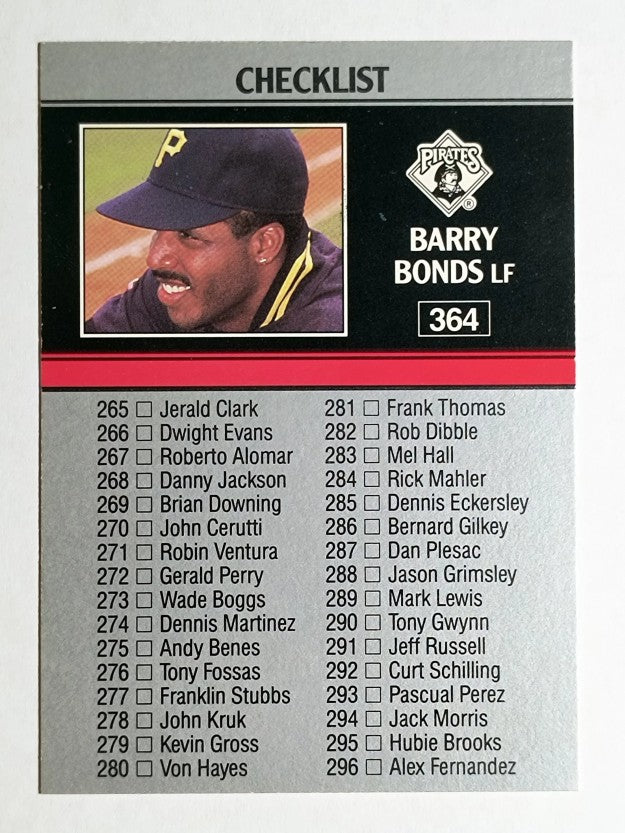 1991 Leaf #364 Barry Bonds CL
