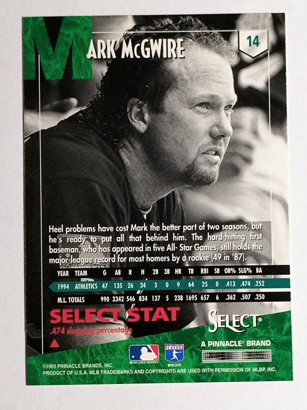 1995 Select #14 Mark McGwire